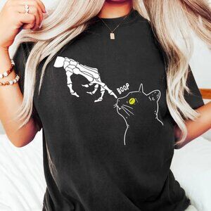 Cat Skeleton Ttshirt, Halloween Cat Shirt, Cat Lover Gifts, Cat Mom
